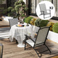 Outsunny Set of 2 Folding Lawn Chairs, Outdoor Folding Chairs with Armrests, High Backrest for Backyard Balcony, Grey