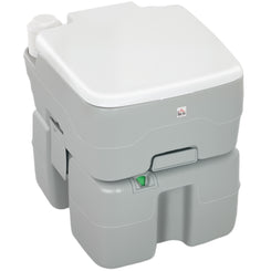 HOMCOM Outdoor Portable Travel Toilet Flushable Tank with Level Indicator  3 Way Pistol for Camping Boating Roadtripping 5.3 Gallon (20L)