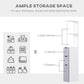 HOMCOM Tall Bathroom Storage Cabinet, Narrow Bathroom Cabinet with Drawers and Open Shelves for Small Spaces, White and Grey