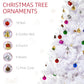 HOMCOM 5.9ft Artificial Christmas Tree Xmas Holidays DÃ©cor with Ornament White