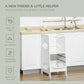 HOMCOM Toddler Tower Kitchen Helper with 3-Level Adjustable Height, Heavy-Duty Kids Step Stool with Safety Rail, White