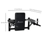 Soozier Wall Mounted Dip Station Multi-Function Power Tower Set Home Gym Pull Up Bar Chin Up Exercise Bar Knee Raise Triceps Leg Dipping Raise Rack Black