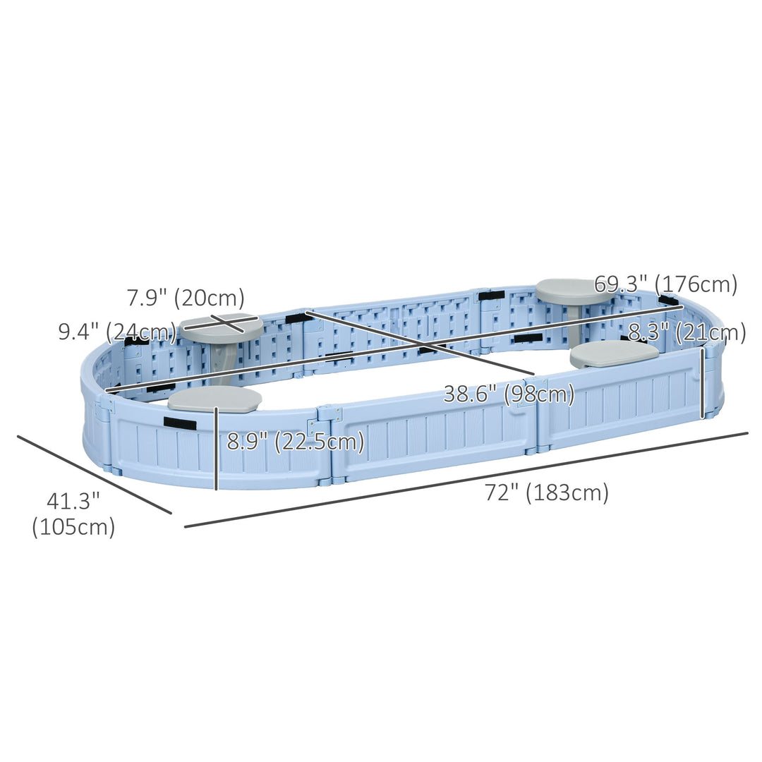 Outsunny Kids Sandbox with Cover, Seat, Sandbox Outdoor for Backyard, Brown