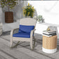 Outsunny Adirondack Chair, Outdoor Wicker Rocking Chair with High Back, Seat Cushion and Pillow for Porch, Balcony, Cream White