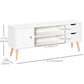 HOMCOM TV Stand for TVs up to 50", TV Cabinet with Shelves, Drawers and Cable Hole, Entertainment Unit for Living Room, White
