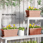 Outsunny 7 Pack 15.7" Plastic Flower Planters with Drainage Holes and Trays, Plant Pots for Indoor Outdoor Plants, Green