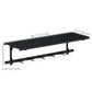 Soozier Bike Storage Rack for 5 Bikes, Wall Mounted Bicycle Rack with Shelf and Adjustable Hooks for Indoor Outdoor Use, Black