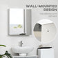 kleankin Wall Mounted Medicine Cabinet with Mirror Wall Mirror Cabinet with Hinged Doors 3-Tier Storage Shelves Silver