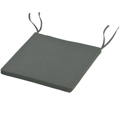 Outsunny 6-Piece Seat Cushion Pillows Replacement, Patio Chair Cushions Set with Ties for Indoor Outdoor, Charcoal Grey