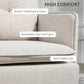 HOMCOM 55" Loveseat Sofa for Bedroom, Modern Love Seats Furniture with Button Tufting, Upholstered Small Couch for Living Room, Small Space, Grey