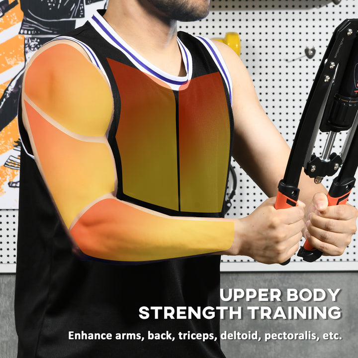 Soozier Twister Arm Trainer, Adjustable 22- 440lbs Hydraulic Power Exerciser, Home Chest Press Machine, Strength Training Fitness Equipment for Arm, Chest, Bicep, Abdomen, Shoulder