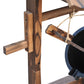 Outsunny Wooden Well Wishing Fountain Outdoor with Electric Pump Water Bucket for Patio Garden Carbonized