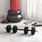 Soozier 55LBS 2-in-1 Adjustable Barbell & Dumbbells Set, Weights Set with Non-slip Handles for Men and Women Home Gym Training
