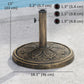 Outsunny Round Patio Umbrella Base, 26 lbs Resin Umbrella Stand Base, Outdoor Umbrella Stand for 1.3"/1.5"/1.9" Umbrella Poles for Outdoor, Lawn, Poolside, Bronze