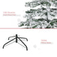HOMCOM 7.5ft Artificial Snow Flocked Christmas Tree Xmas Tree Holiday Home Indoor Decoration for Party with Foldable Feet, Green