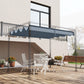 Outsunny Pergola Canopy, Retractable Sun Shade Cover for 10' x 7' Pergola, UV30+ Protected, Cream White