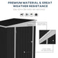 Outsunny 4' x 8' Outdoor Storage Shed Lean to Shed Outdoor Metal Tool Shed with Lockable Door and Air Vents, Dark Grey