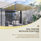 Outsunny Retractable Replacement Pergola Canopy for 10' x 10' Pergola, Pergola Cover Replacement, Cream White