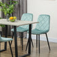 HOMCOM Dining Chairs Set of 4, Upholstered Dining Room Chairs with Steel Legs, Modern Kitchen Chair for Dining Room, Grey