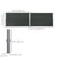 Outsunny Double Retractable Side Awning, 236" x 63" Outdoor Privacy Wall, Patio Screen for Garden, Balcony, Backyard, Grey