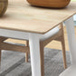 HOMCOM 47" x 30" Dining Table, Farmhouse Dining Room Table with Pine Wood Frame and Angled Legs, Natural