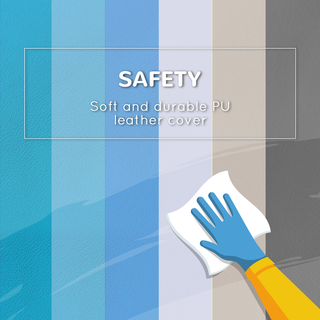 Qaba 7-piece Soft Play, Foam Climbing Blocks for Toddlers, Kids' Educational Climbing Crawling Toys, Kids Foam Play Set Stairs and Ramp, Multicolored