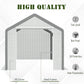 Outsunny 6.6' x 10' x 7' Heavy Duty Walk-In Greenhouse Vegetable Seed Growth Tent Outdoor Plant Growing Tunnel Warm House Flower Shed Backyard White