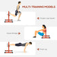 Soozier Bulgarian Split Squat Stand, 12-Level Adjustable Single Leg Squat Stand for Lower Body Strength Training, Red