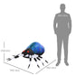 HOMCOM 5Ft Long Halloween Giant Scary Spider LED Lighted Airblown Inflatable Lawn Decoration Holiday Season Garden Decor
