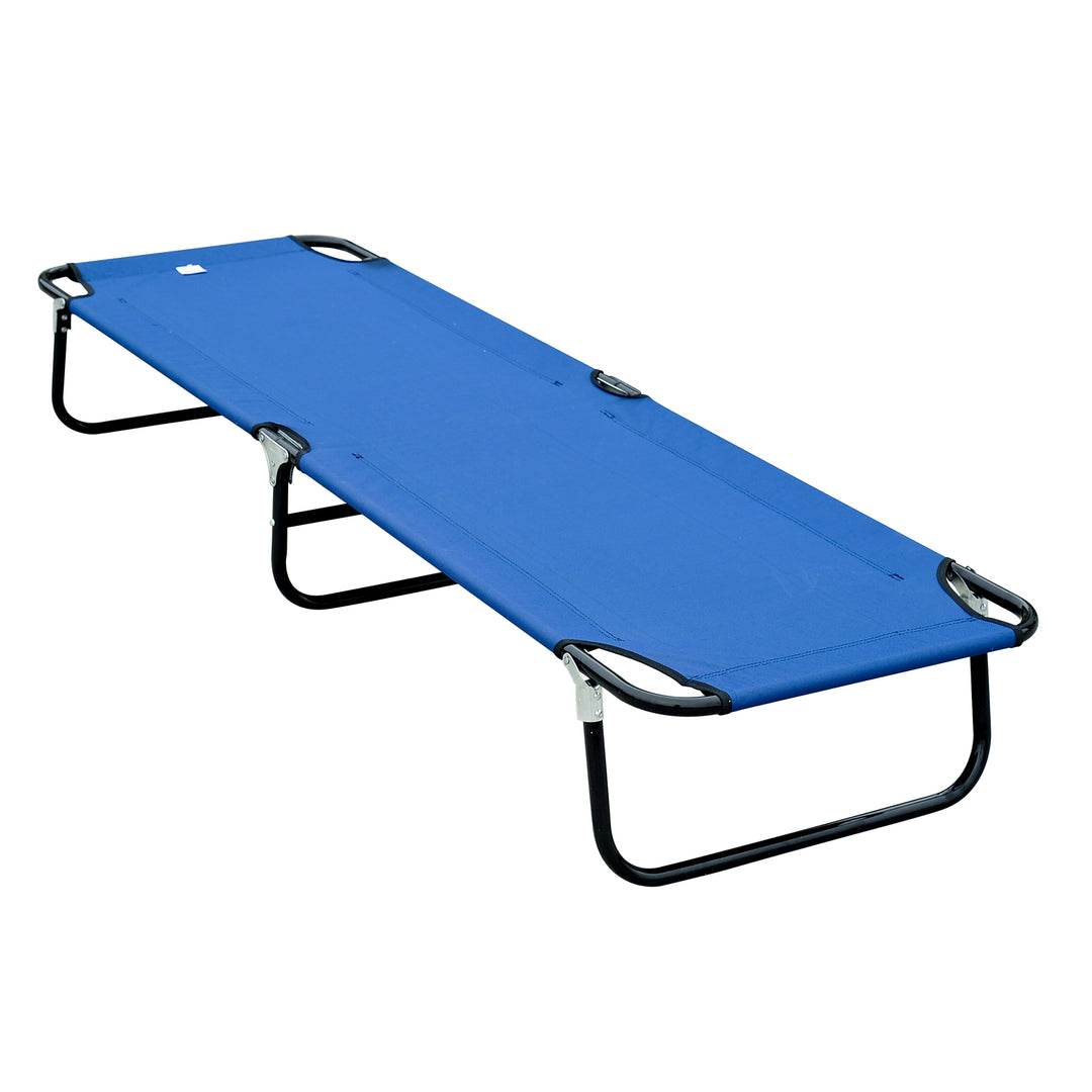 Outsunny Folding Camping Cot for Adults Portable Outdoor Sleeping Bed for Office Beach Home, Green