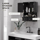 kleankin Bathroom Wall Cabinet, Medicine Cabinet, Over Toilet Storage Cabinet with Shelf and Drawers for Hallway, Living Room, White