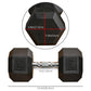 Soozier 40lbs Rubber Hex Dumbbells Weight Dumbbell Hand Weight Barbell for Body Fitness Training for Home Office Gym, Black