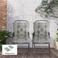 Outsunny Patio Chair Cushions Set of 2, 39" x 20" x 3" Outdoor Tufted Cushion Set with Ties for Indoor Outdoor Garden Furniture, Dark Grey