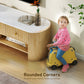 HOMCOM TV Stand, Modern TV Table with Marble-Effect Top, 3 Drawers and 2 Open Shelves for 32-65 Inch Television, Natural