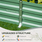 Outsunny 6' x 3' x 1' Raised Garden Bed with 2 Trellis Tomato Cages, Steel Frame Elevated Planter Box, Black