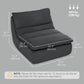 HOMCOM Floor Sofa with Single Piece Ultra High-Density Foam, Armless Floor Chair for Living Room, Bedroom, Home Office, Green