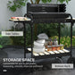 Outsunny Charcoal Barbecue Grill with Adjustable Grill Height, Portable BBQ Trolley with Ash Catcher and Wheels, Black