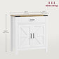HOMCOM Farmhouse Buffet Cabinet Sideboard with 1 Drawer, 1 Storage Cabinet and Adjustable Shelf, White