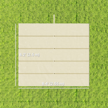 Outsunny 8.2' x 8.4' Retractable Pergola Canopy Replacement, Fit 10' x 10' Frame, Pergola Cover Replacement Top Only, Cream White