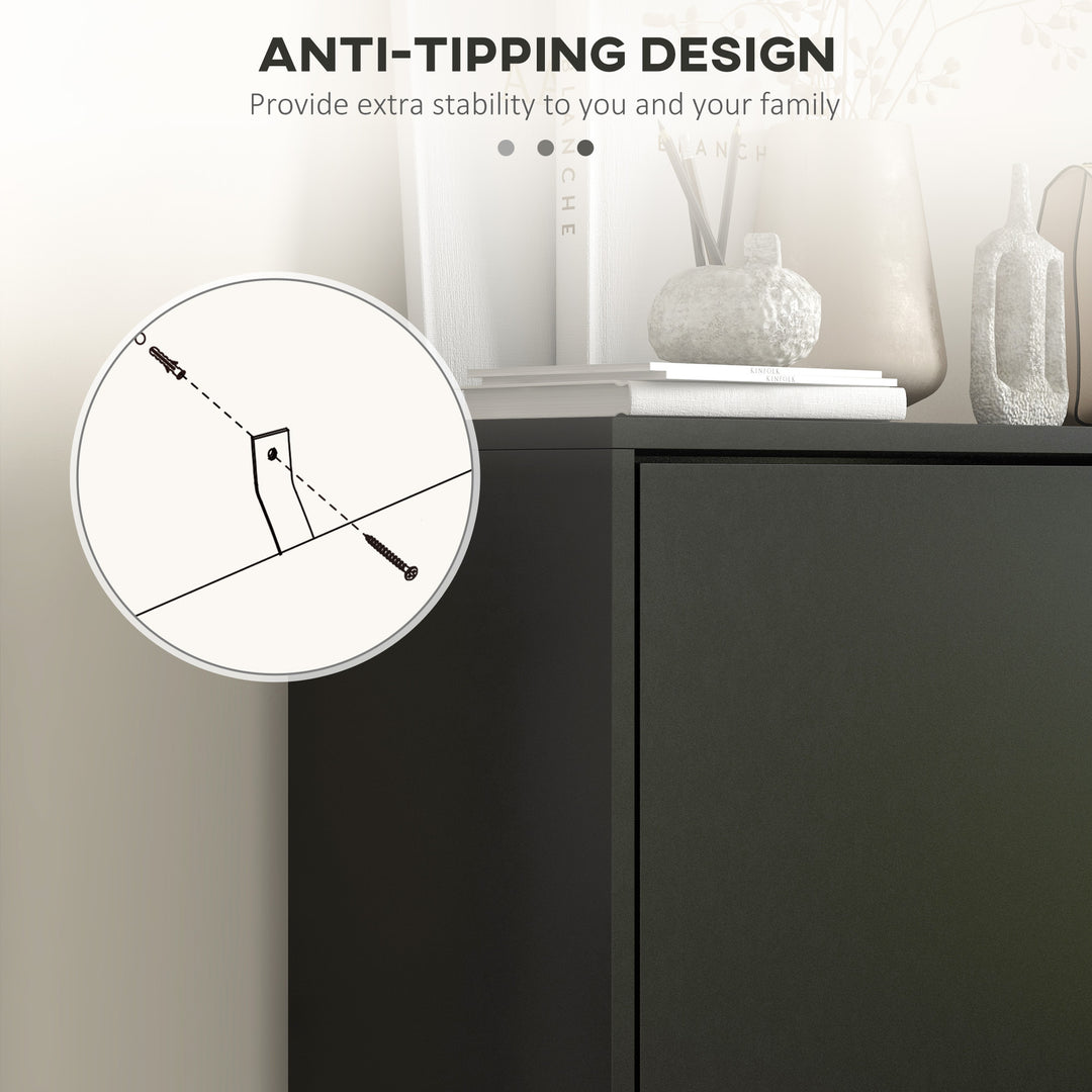 HOMCOM Slim Shoe Storage Cabinet with 3 Flip Drawers and Adjustable Shelves, Shoe Cabinet for 18-24 Pairs, White