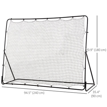 Soozier 8' x 6' Soccer Rebounder Net with 5 Adjustable Angles for Backyard Park Training Practice