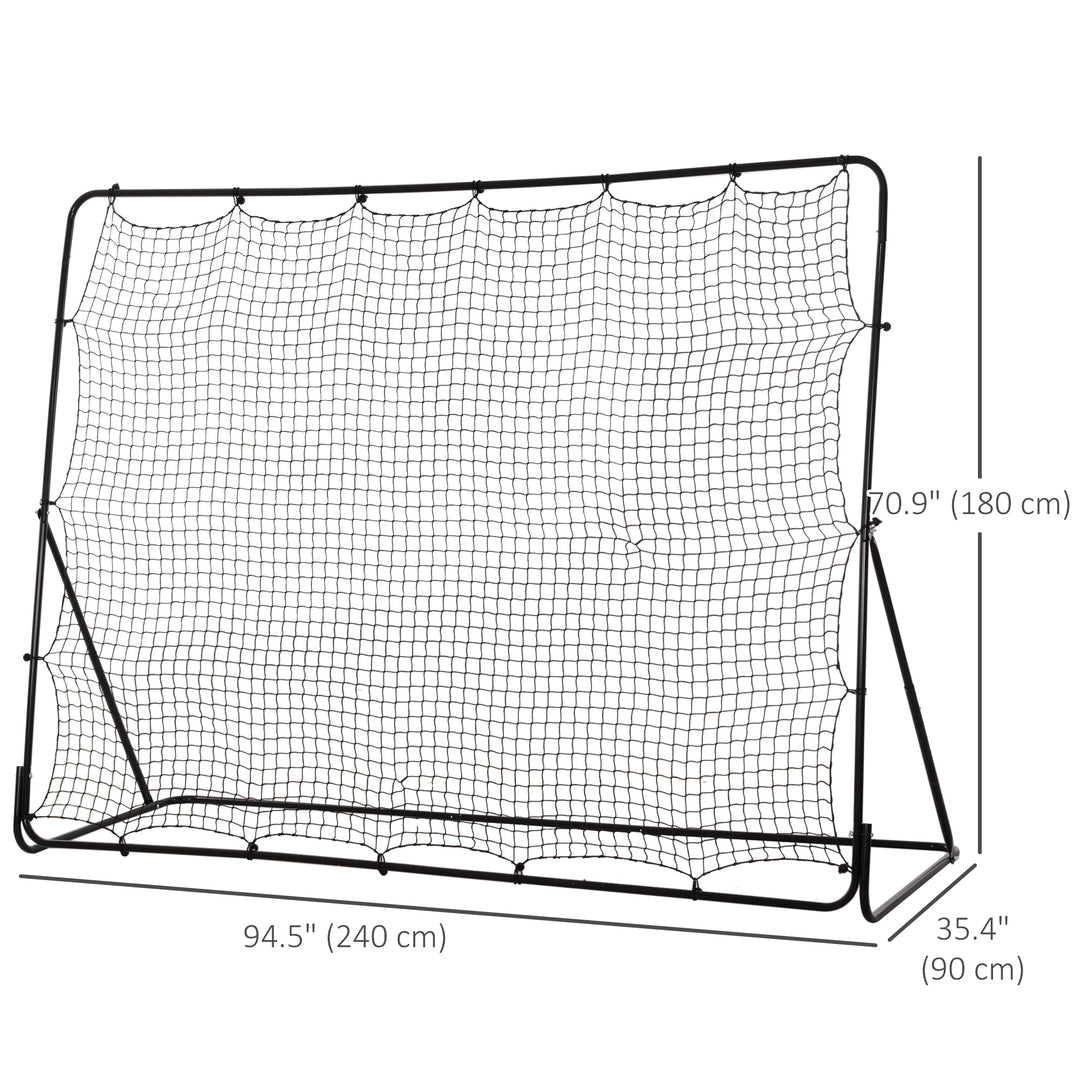 Soozier 8' x 6' Soccer Rebounder Net with 5 Adjustable Angles for Backyard Park Training Practice