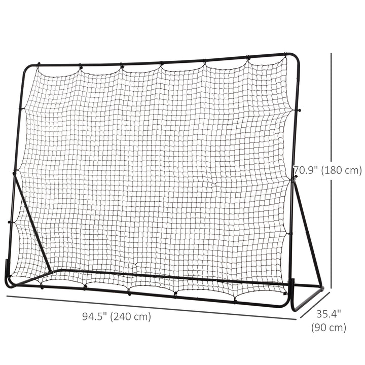 Soozier 8' x 6' Soccer Rebounder Net with 5 Adjustable Angles for Backyard Park Training Practice