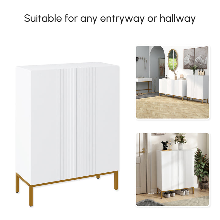 HOMCOM Shoe Storage Cabinet with 3 Flip Drawers, Narrow and Slim, 12 Pair of Shoes Organizer for Hallway, Entryway