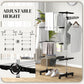 HOMCOM Garment Drying Rack Stainless Steel Folding Clothes Hanging Rack with Side Wings Castors for Indoor Outdoor Grey