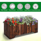 Outsunny 40" x 16" x 12"  Wooden Raised Garden Bed, Raised Planter Box, Planter Raised Bed with Drainage Holes, Natural