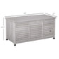 Outsunny 75 Gallon Wooden Storage Box patio Deck Box Bench, Garden Backyard Outdoor Storage Container with Aerating Gap & Weather-Fighting Finish, White