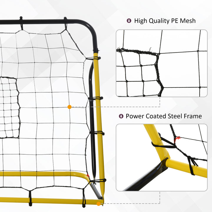 Soozier 6 x 4 ft Rebound Net Soccer Goal with 5 Angle Adjustable for Soccer Baseball Basketball Training