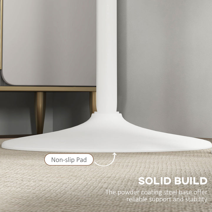 HOMCOM High Top Bar Table, Modern Round Dining Table with Painted Top and Steel Base, Bistro Table for 2 People, Black