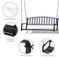 Outsunny 50" Porch Swing Patio Swing Chair Hanging Bench Outdoor Glider Chair with Chain Black
